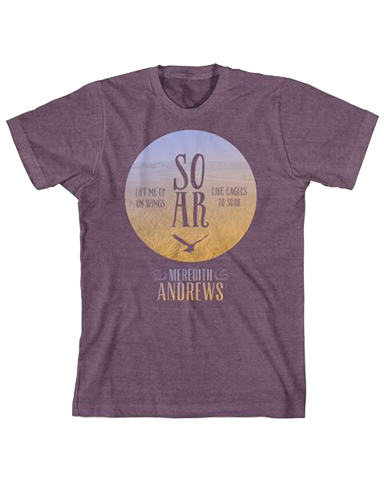 Lift me up like eagles to soar purple tee Meredith Andrews