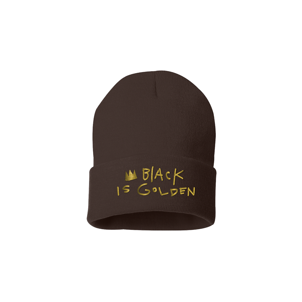 Black Is Golden Beanie - Brown